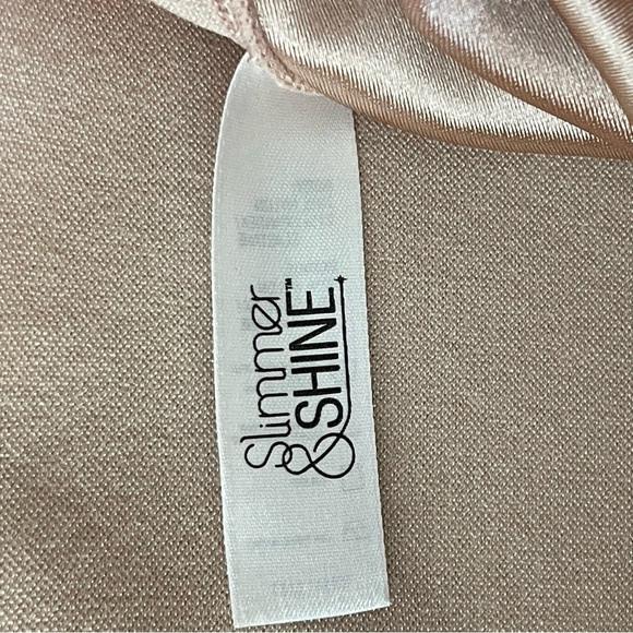 Spanx Slimmer & Shine Strapless Slip Shimmer Nude Champagne wedding date night - Picture 6 of 12
